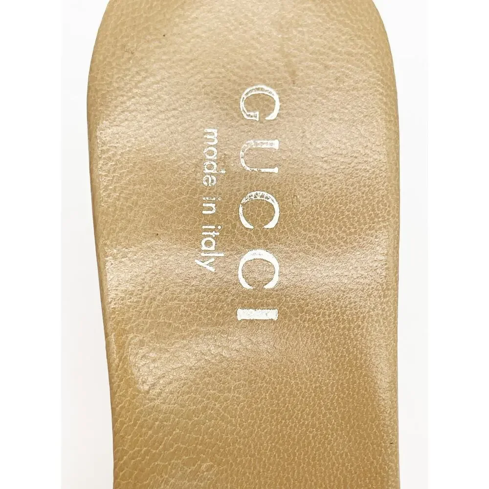 Gucci Vintage Teal GG Monogram Canvas Wooden Heel Slide Mule Sandals EU 36.5